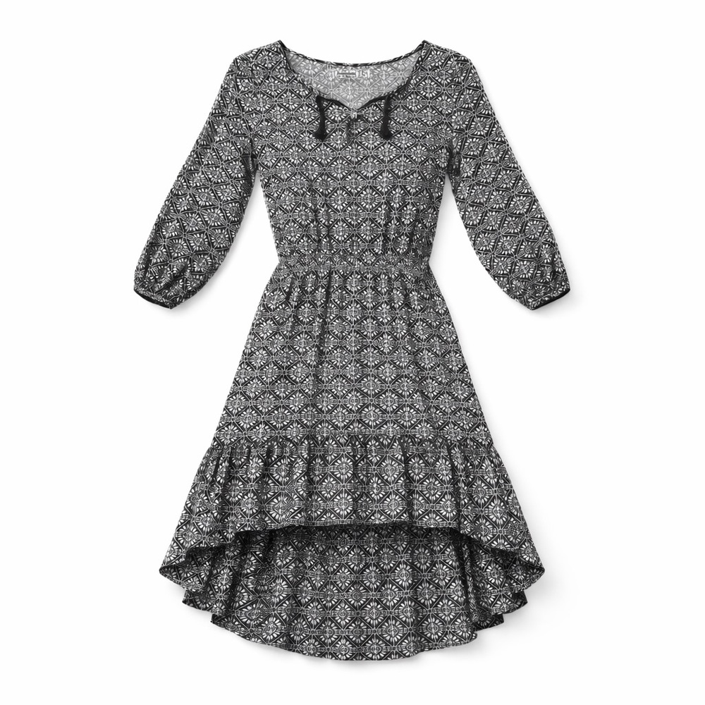 Abercrombie Kids Black and White Patterned Dress
